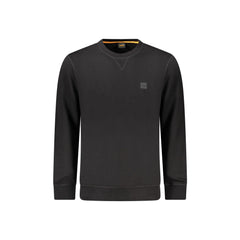 Boss Felpa Maniche Lunghe Uomo Nera Ricamo Logo