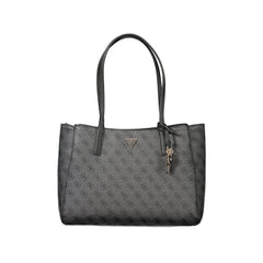 Guess Jeans Borsa a Spalla Donna Nera Stampa
