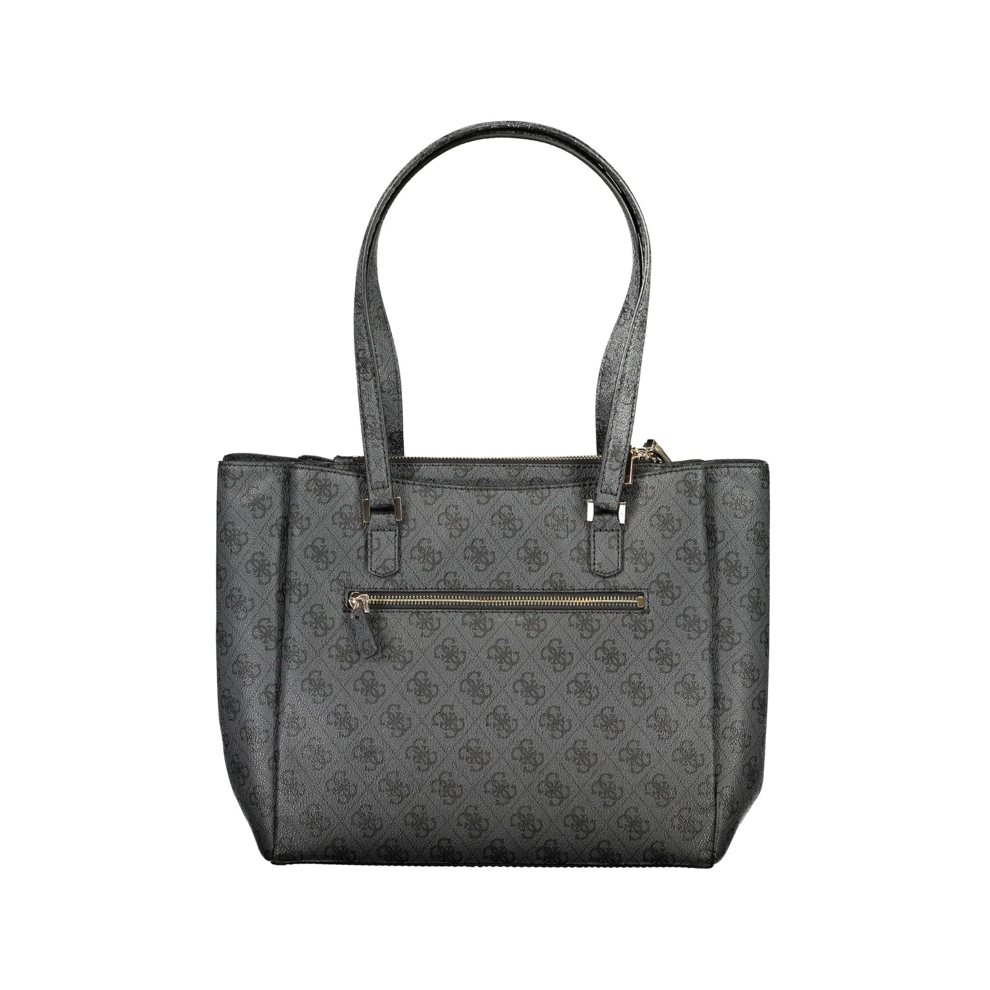 Guess Jeans Borsa a Spalla Donna Nera Dettagli a Contrasto Borse nero - vista 2