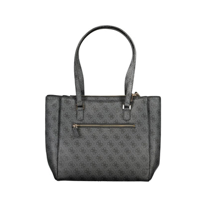 Guess Jeans Borsa a Spalla Donna Nera Dettagli a Contrasto Borse nero - vista 2