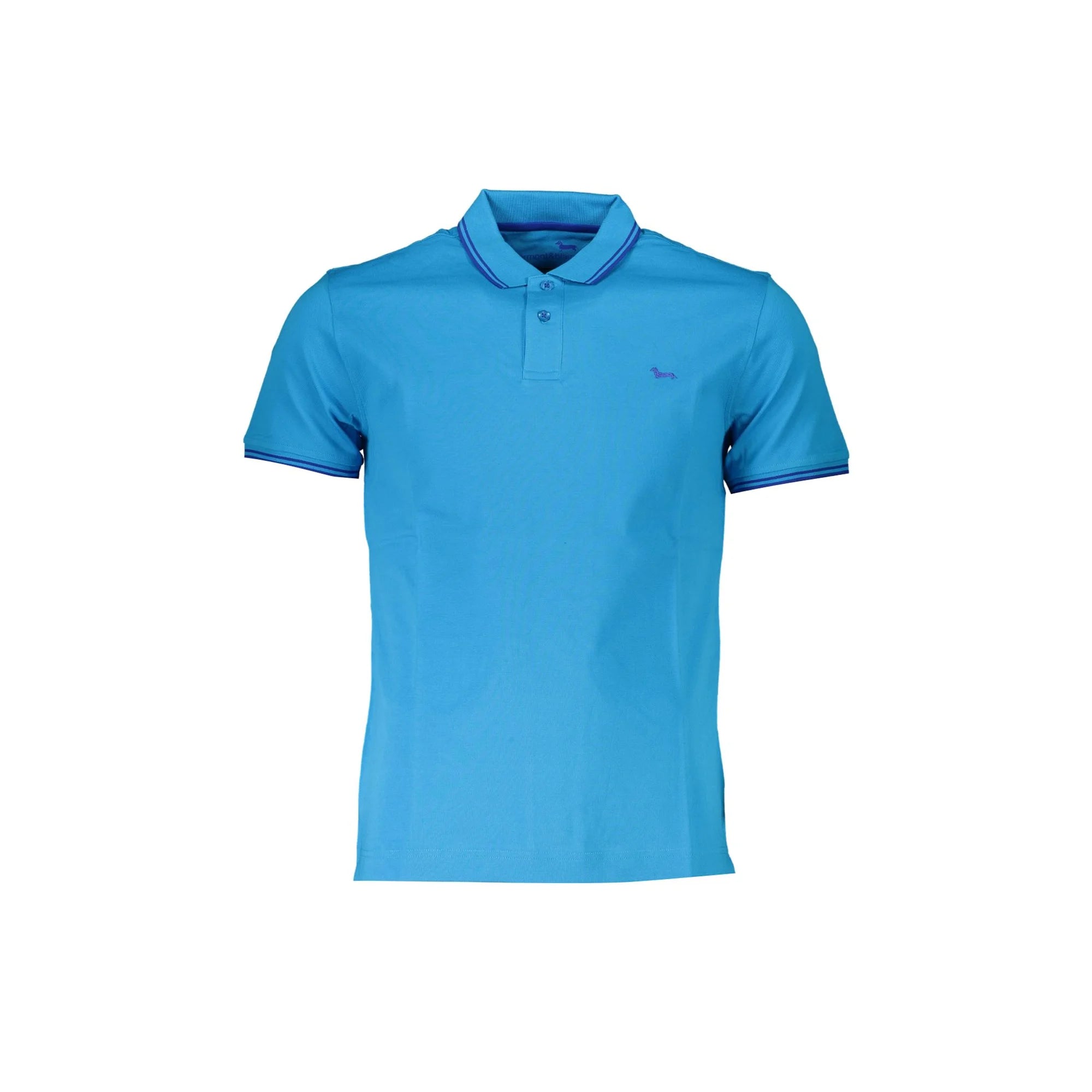 HARMONT & BLAINE POLO MANICHE CORTE UOMO AZZURRO