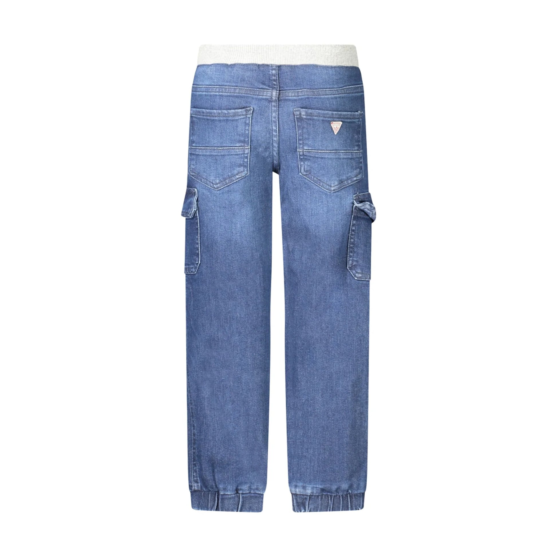 Guess Jeans Bambino Blu Effetto Slavato Logo - vista 2