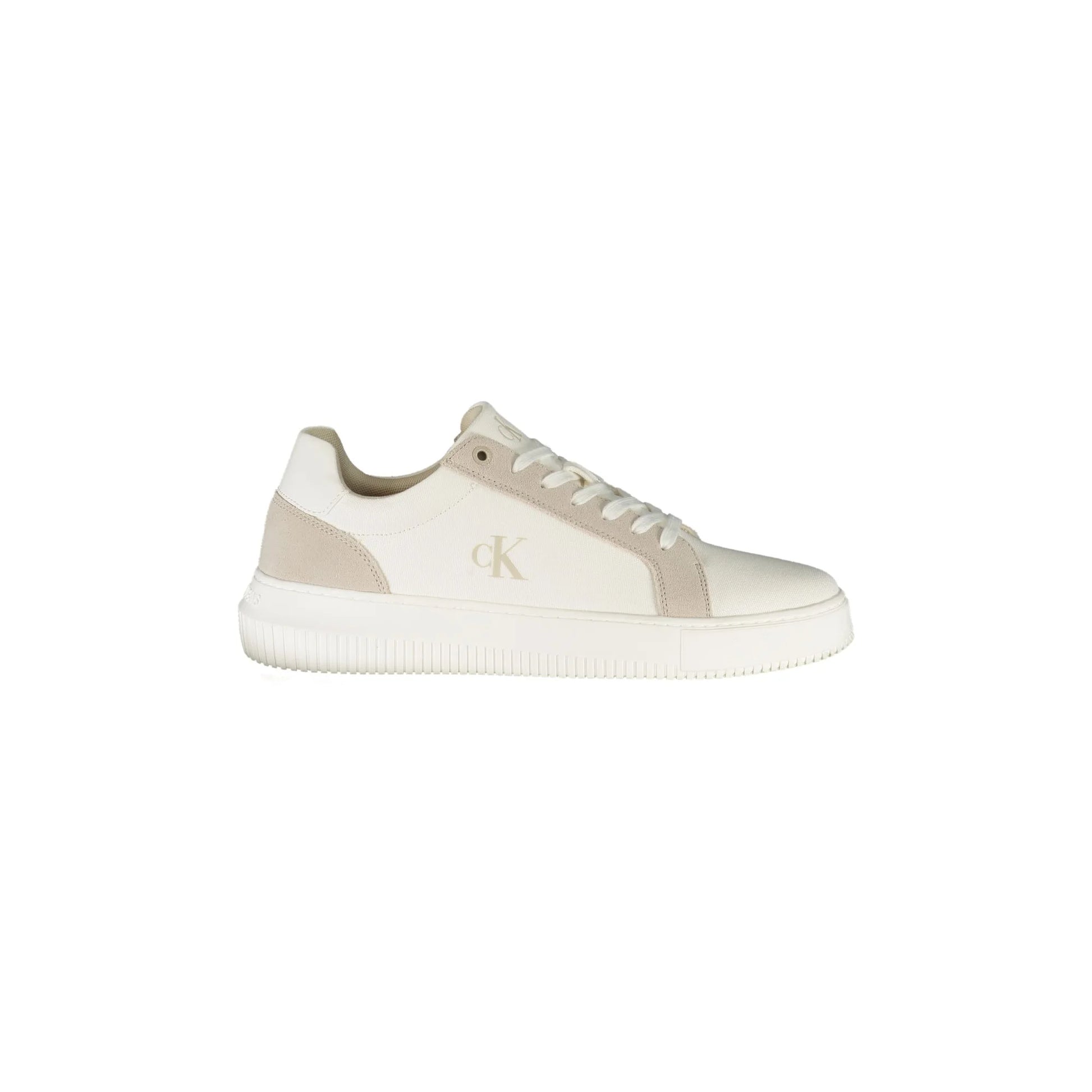 CALVIN KLEIN Scarpe Sneakers Uomo Bianche con Dettagli Grigi e Plantare Removibile Bianco - foto prodotto