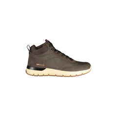Gas bottines homme marron avec logo imprimé