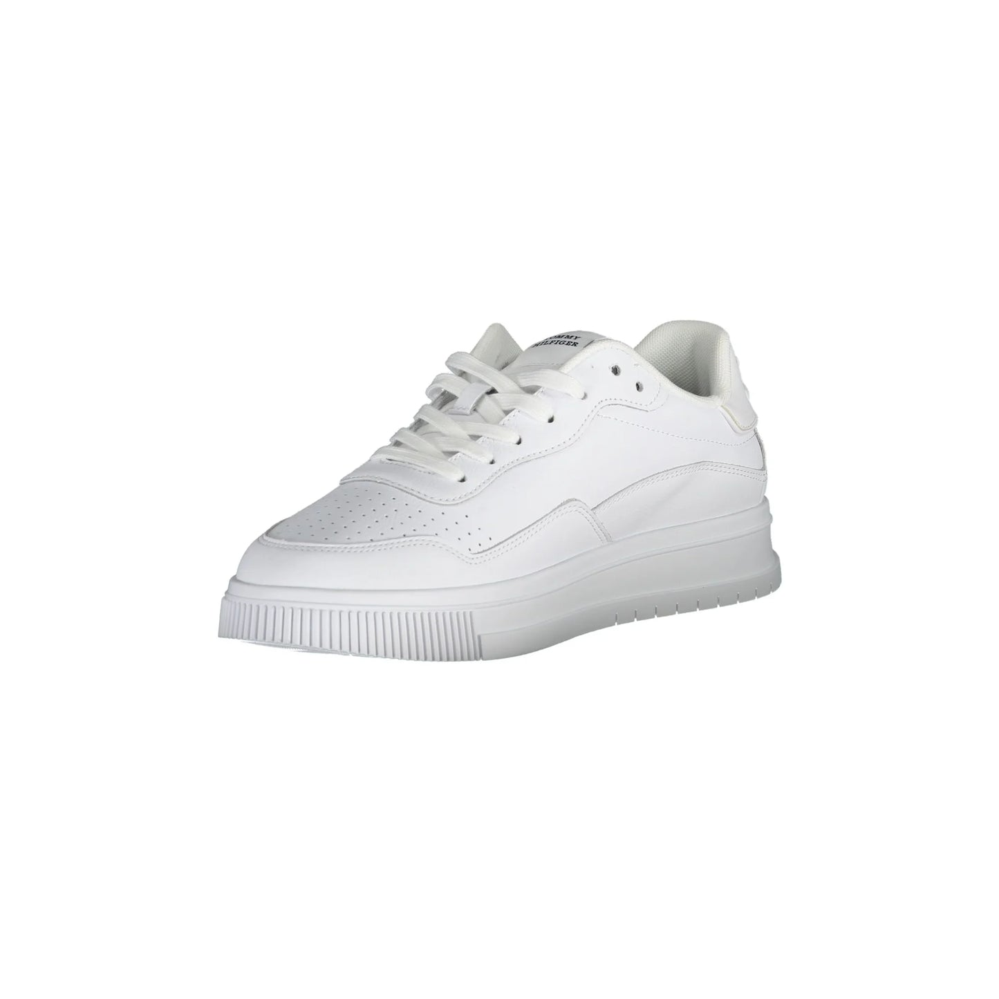 TOMMY HILFIGER Scarpe Sneakers Uomo Bianche con Ricamo e Logo bianco - vista 2