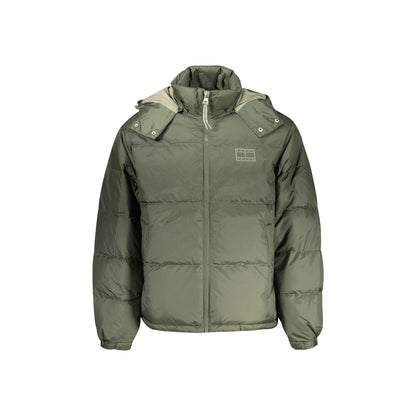 Tommy Hilfiger Giubbotto Uomo Cappuccio Zip Tasche Water Repellent Logo Giubbotti e Giacche Verde - foto prodotto