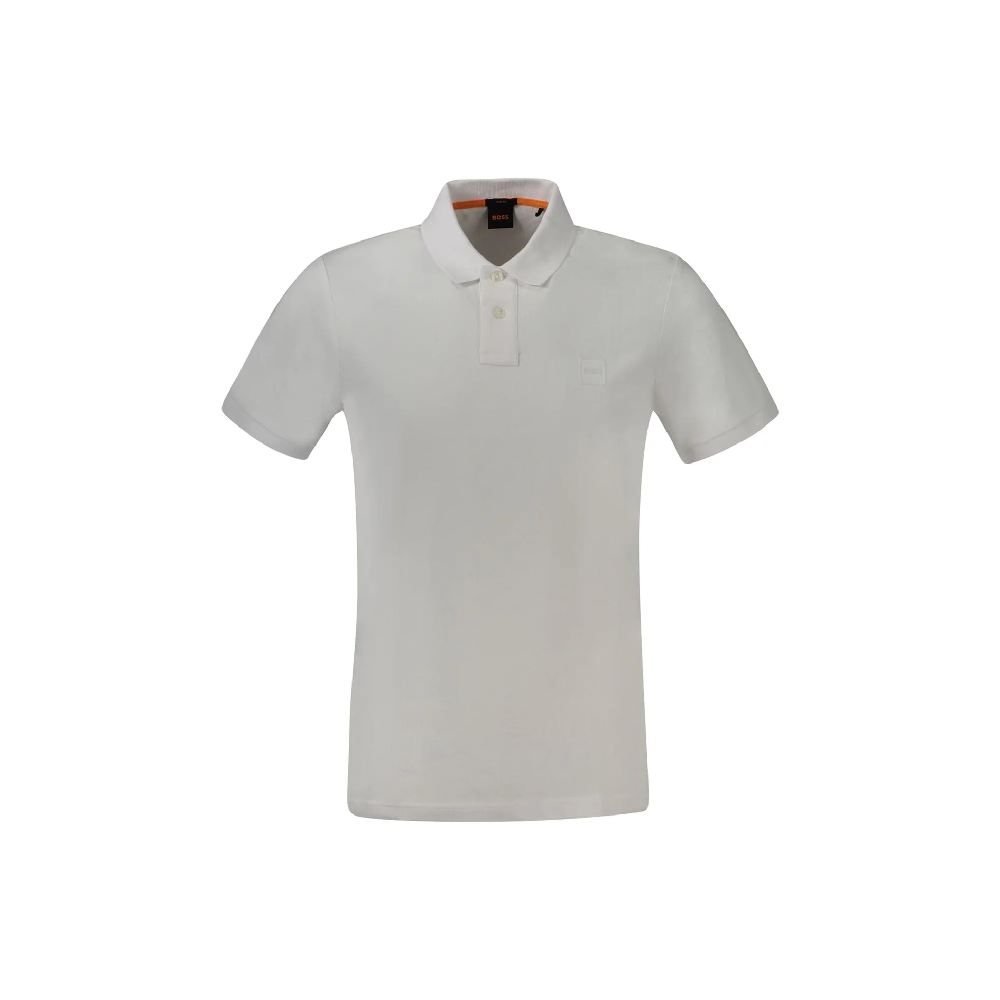 Boss Polo Maniche Corte Uomo Bianca Ricamo Logo Bianco - foto prodotto