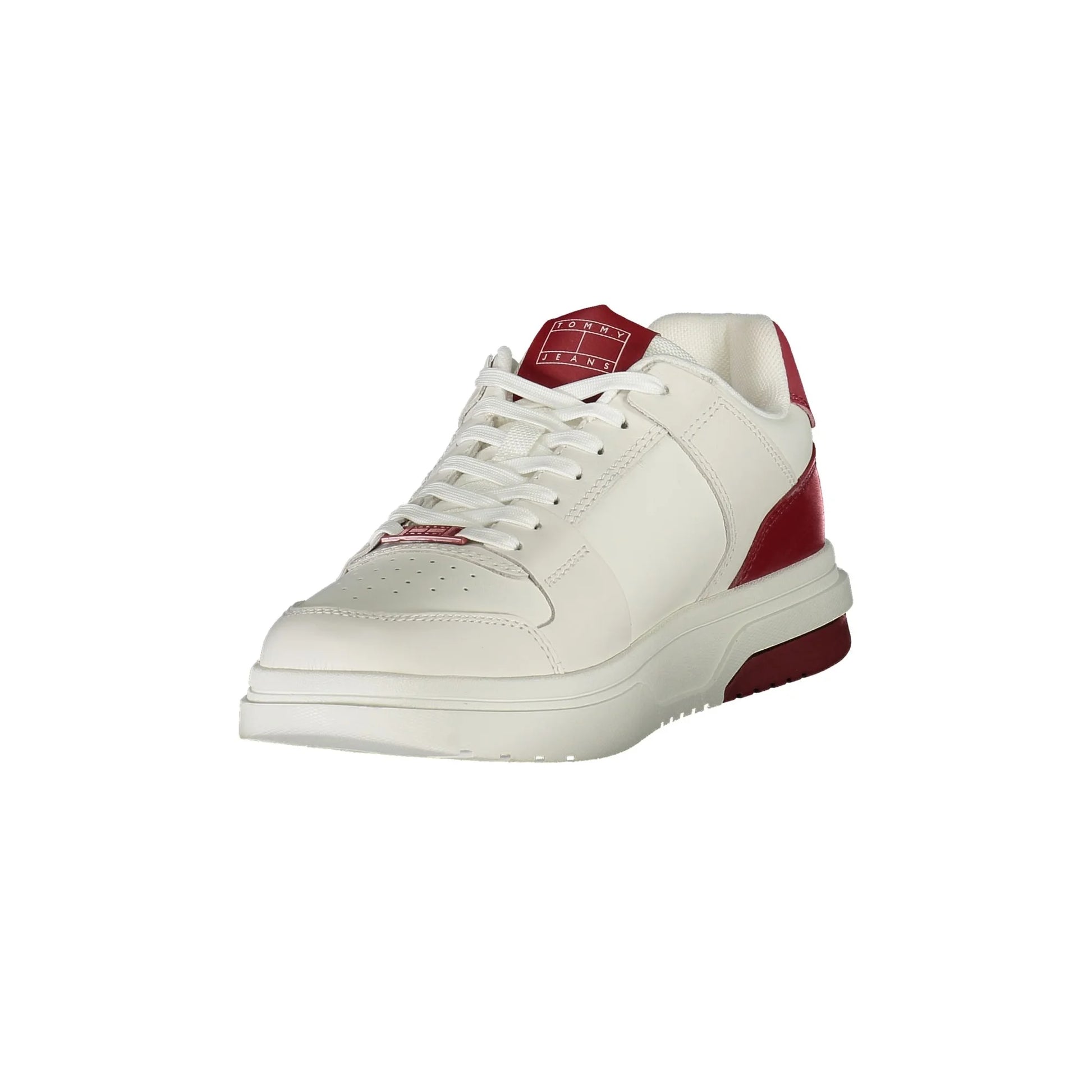 TOMMY HILFIGER Scarpe Sneakers Uomo Rosse con Dettagli a Contrasto e Plantare Removibile rosso - vista 3