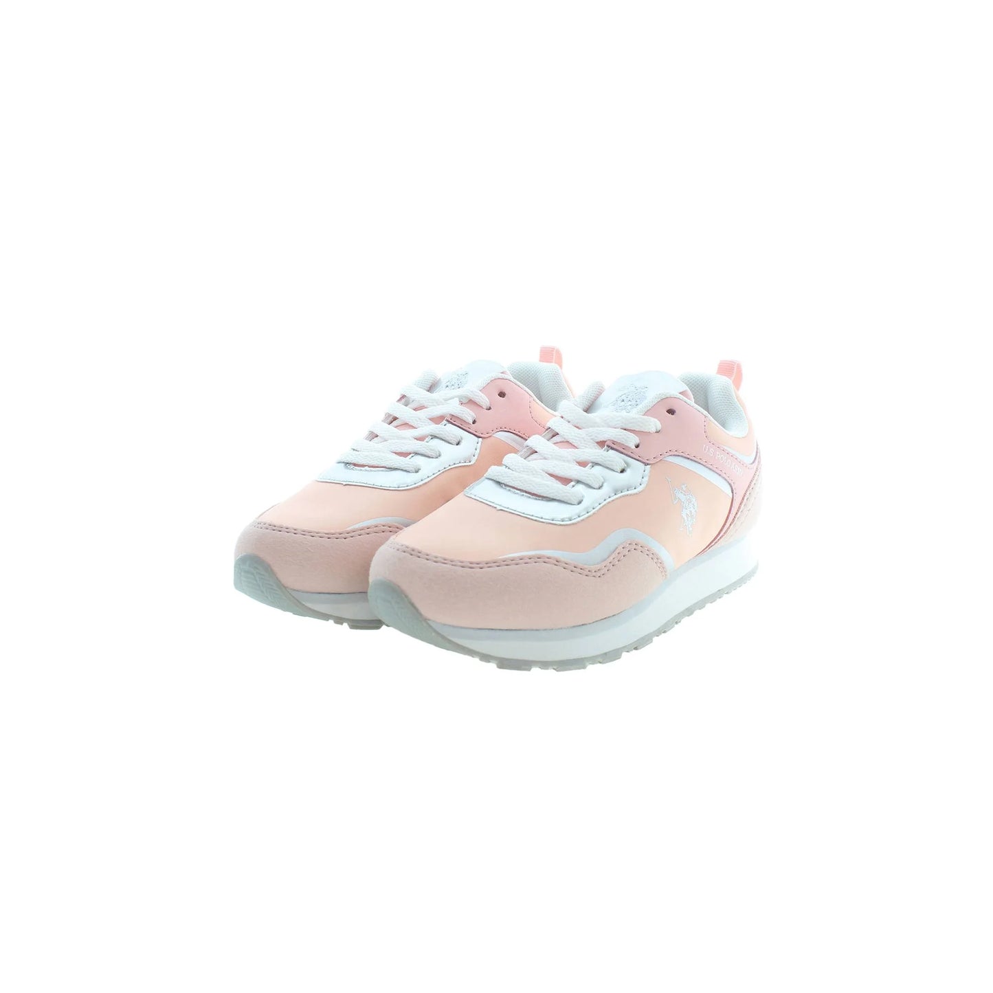 U.S. Polo Sneakers Bambina Rosa Lacci Dettagli Contrasto Logo U.S. Polo Best Price bambino - vista 2