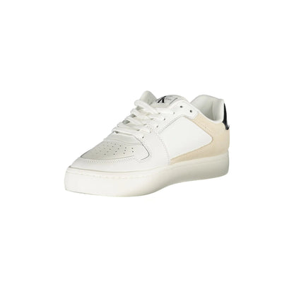 CALVIN KLEIN Scarpe Sneakers Bianche da Donna con Dettagli a Contrasto bianco - vista 3