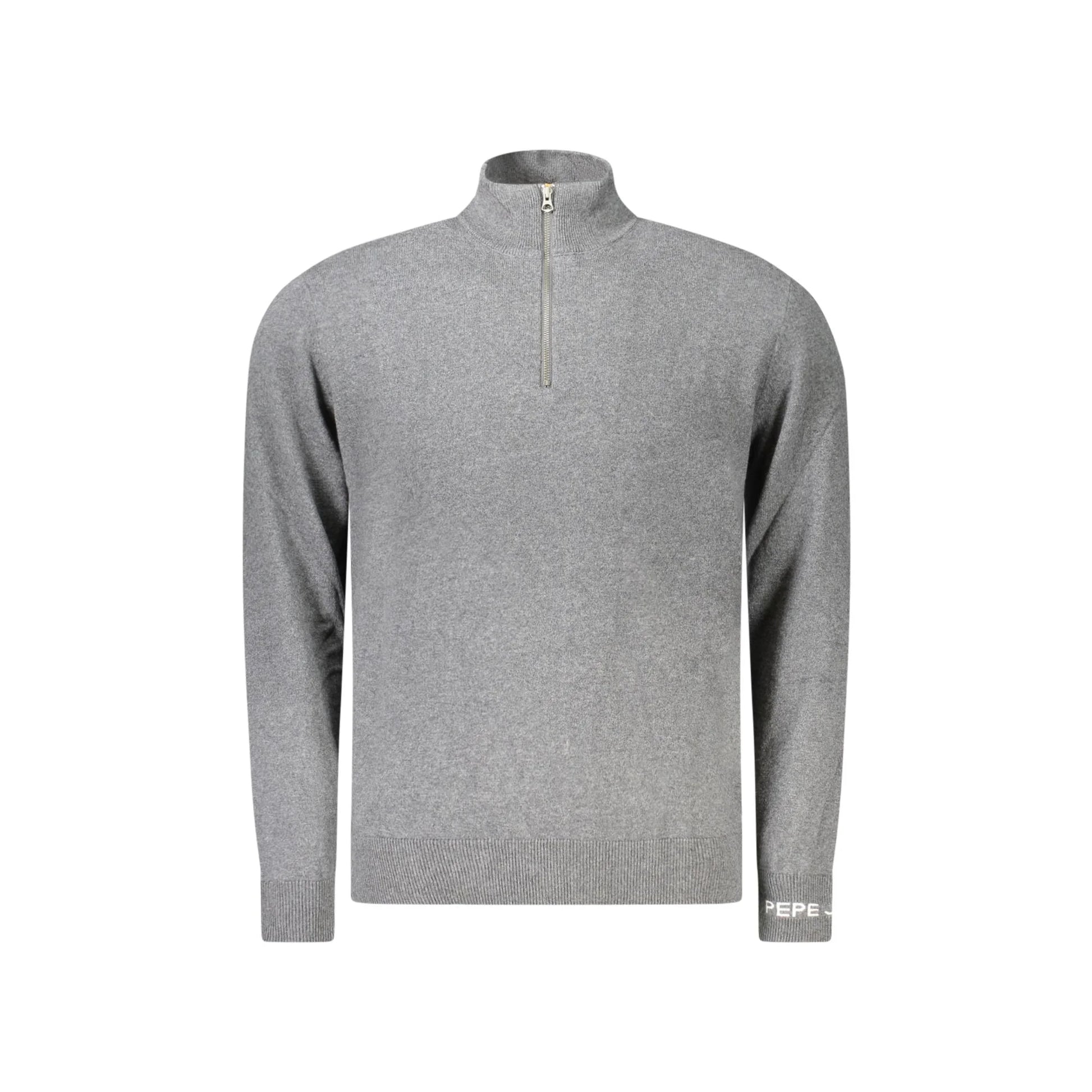 Pepe Jeans Maglia Uomo Grigia Mezza Zip Maniche Lunghe Logo Maglie Grigio - foto prodotto
