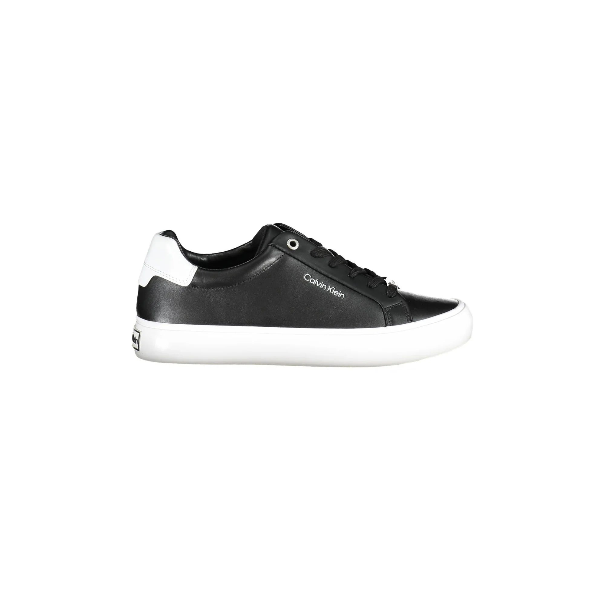 CALVIN KLEIN Scarpe Sneakers Donna Nere con Dettagli a Contrasto e Logo Nero - foto prodotto