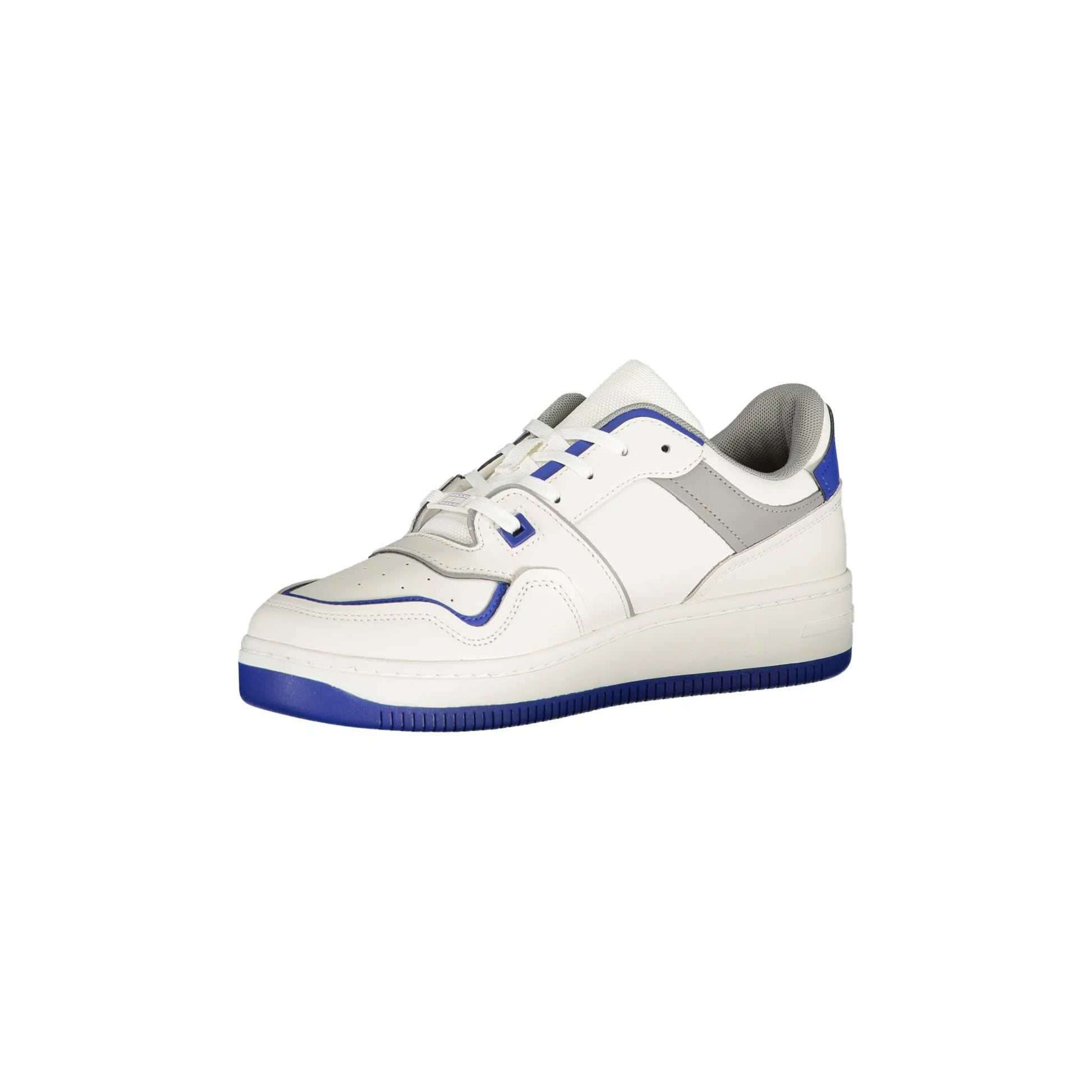 TOMMY HILFIGER Scarpe Sneakers Uomo Bianche con Dettagli Blu Royal bianco - vista 3
