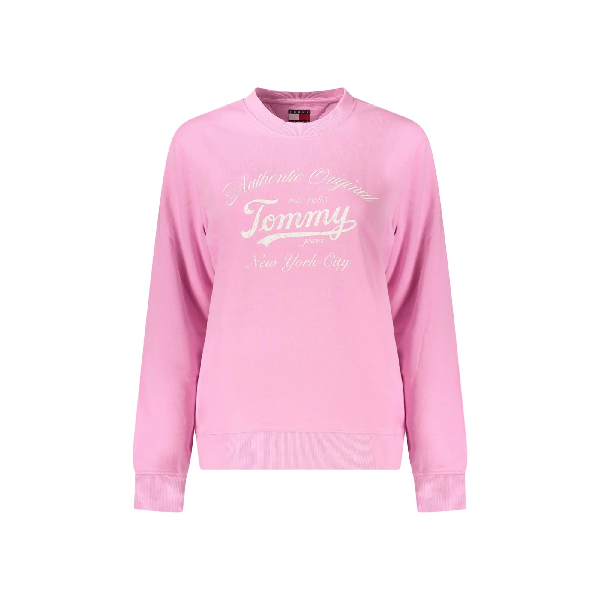 Tommy Hilfiger Felpa Maniche Lunghe Donna Rosa Stampa Logo Felpe - foto prodotto
