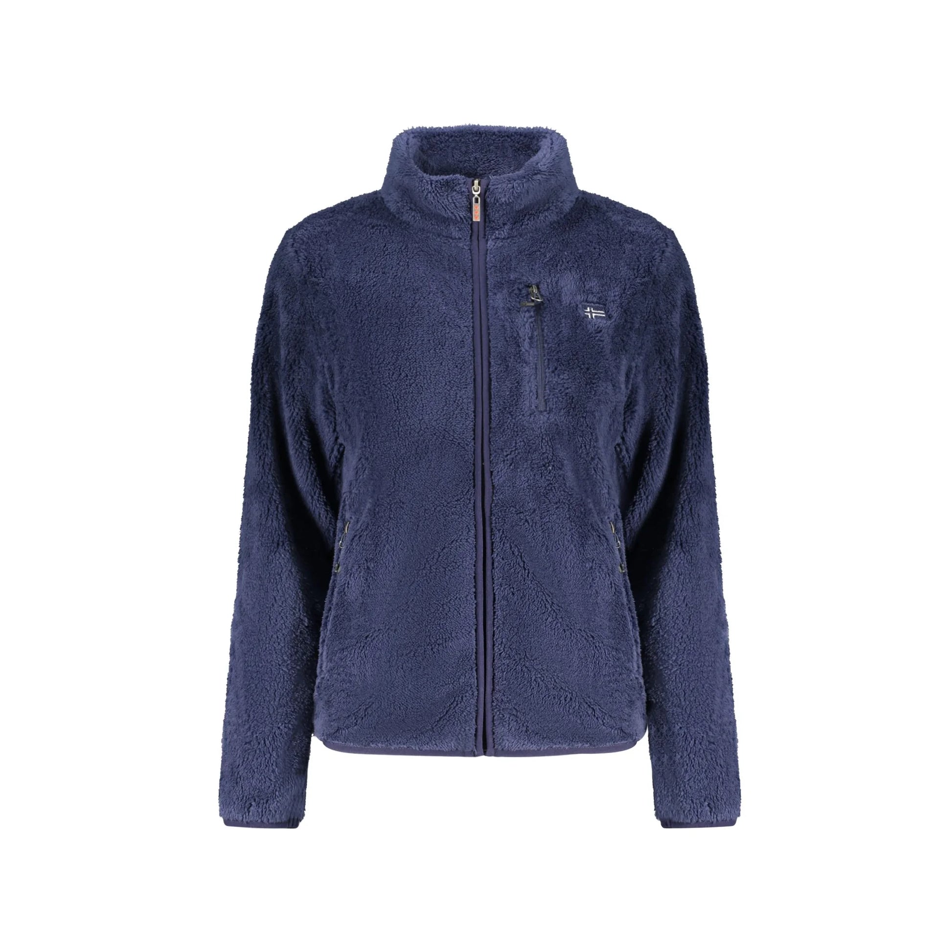 Norway 1963 Felpa Donna Blu con Zip Peluche Applicazione Logo Felpe - foto prodotto