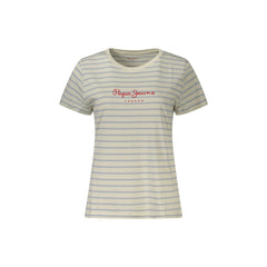 Pepe Jeans T-Shirt Μανίκια Κοντά Γυναίκα Λευκή Εκτύπωση Λογότυπο