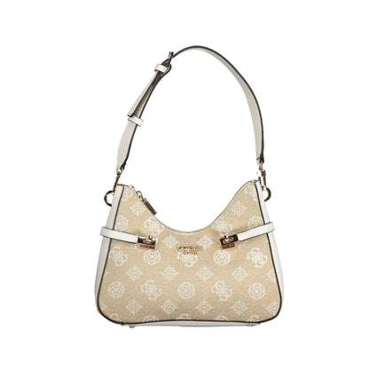 GUESS JEANS Borsa Donna Loralee Beige a Spalla con Zip e Piedini Borse Bianco - foto prodotto
