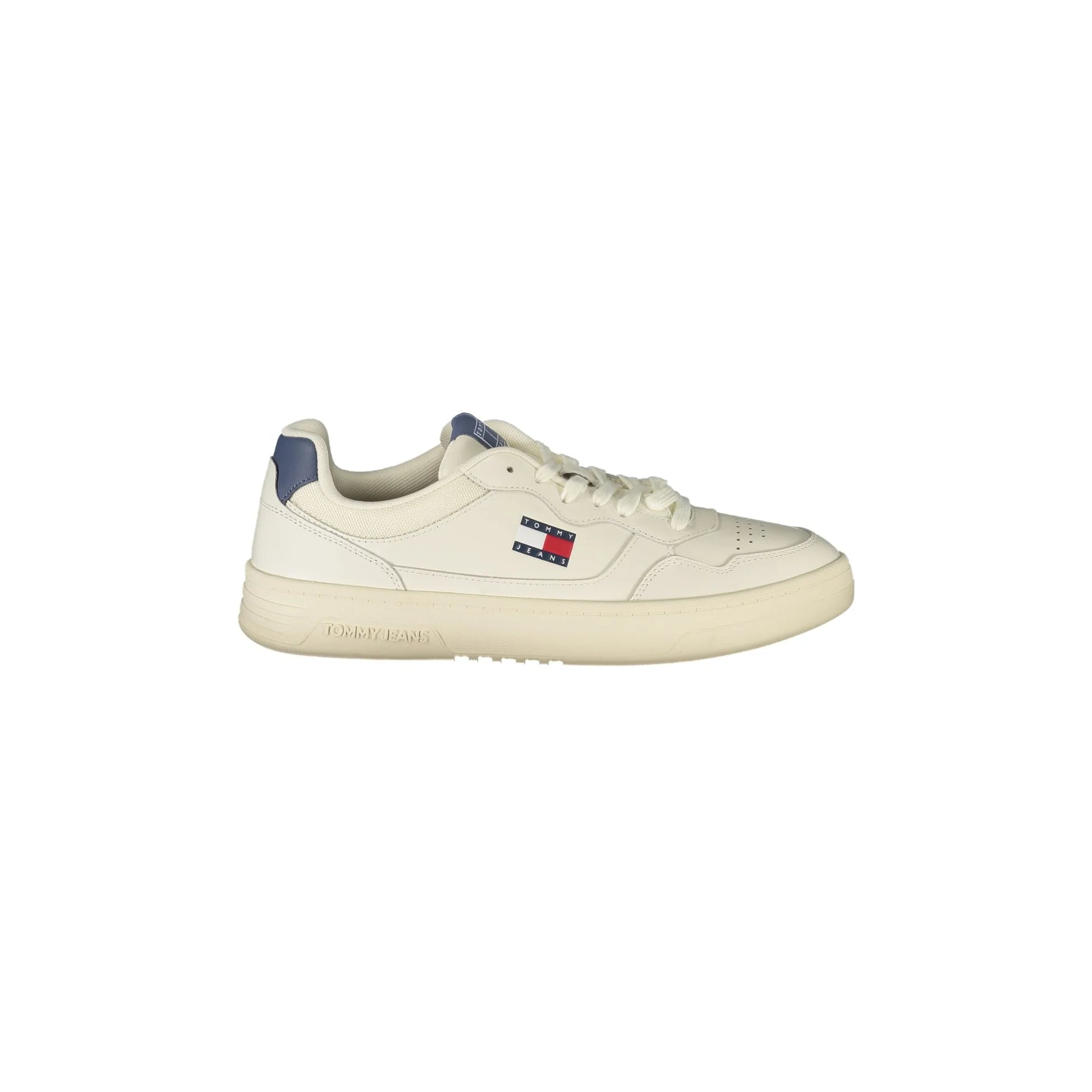 TOMMY HILFIGER Sneakers Uomo Bianche con Lacci e Dettagli Blu Bianco - foto prodotto
