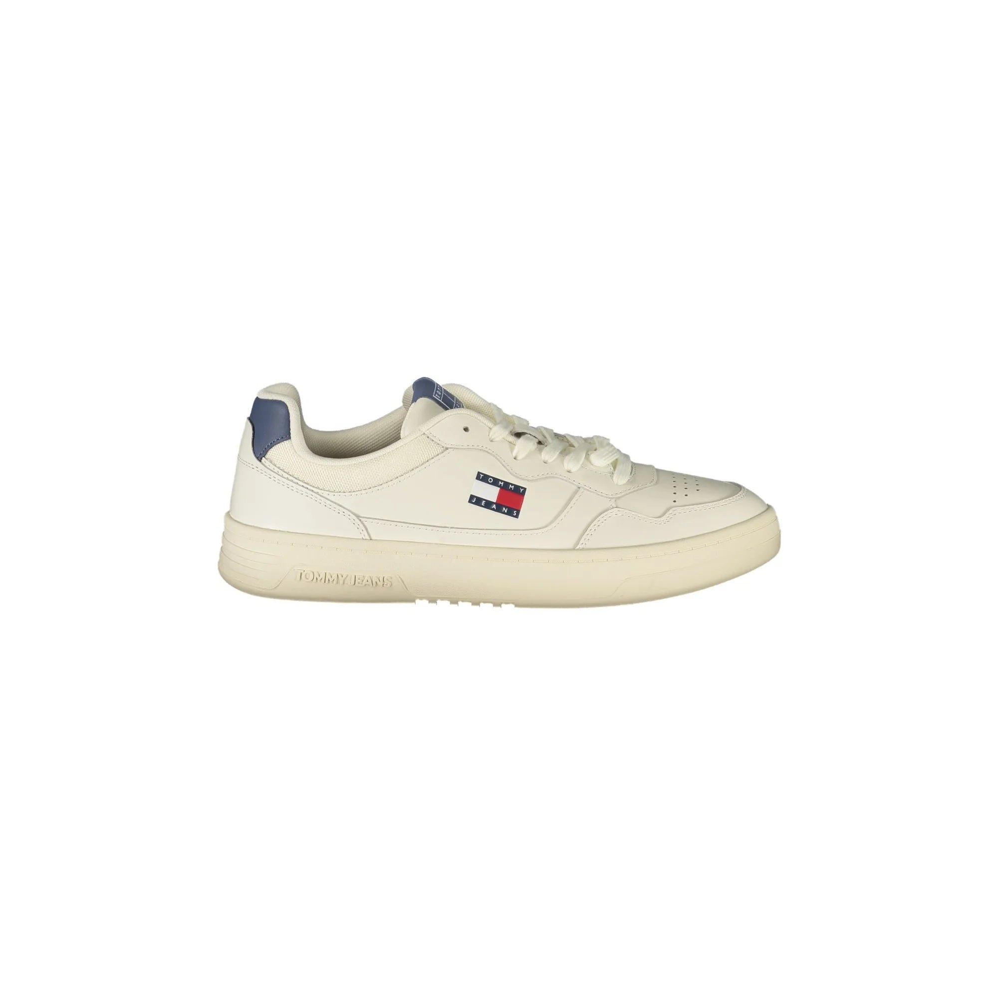 TOMMY HILFIGER Sneakers Uomo Bianche con Lacci e Dettagli Blu Bianco - foto prodotto
