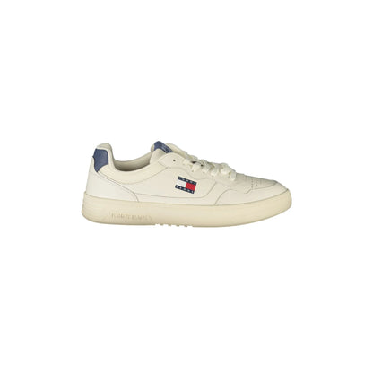 TOMMY HILFIGER Sneakers Uomo Bianche con Lacci e Dettagli Blu Bianco - foto prodotto