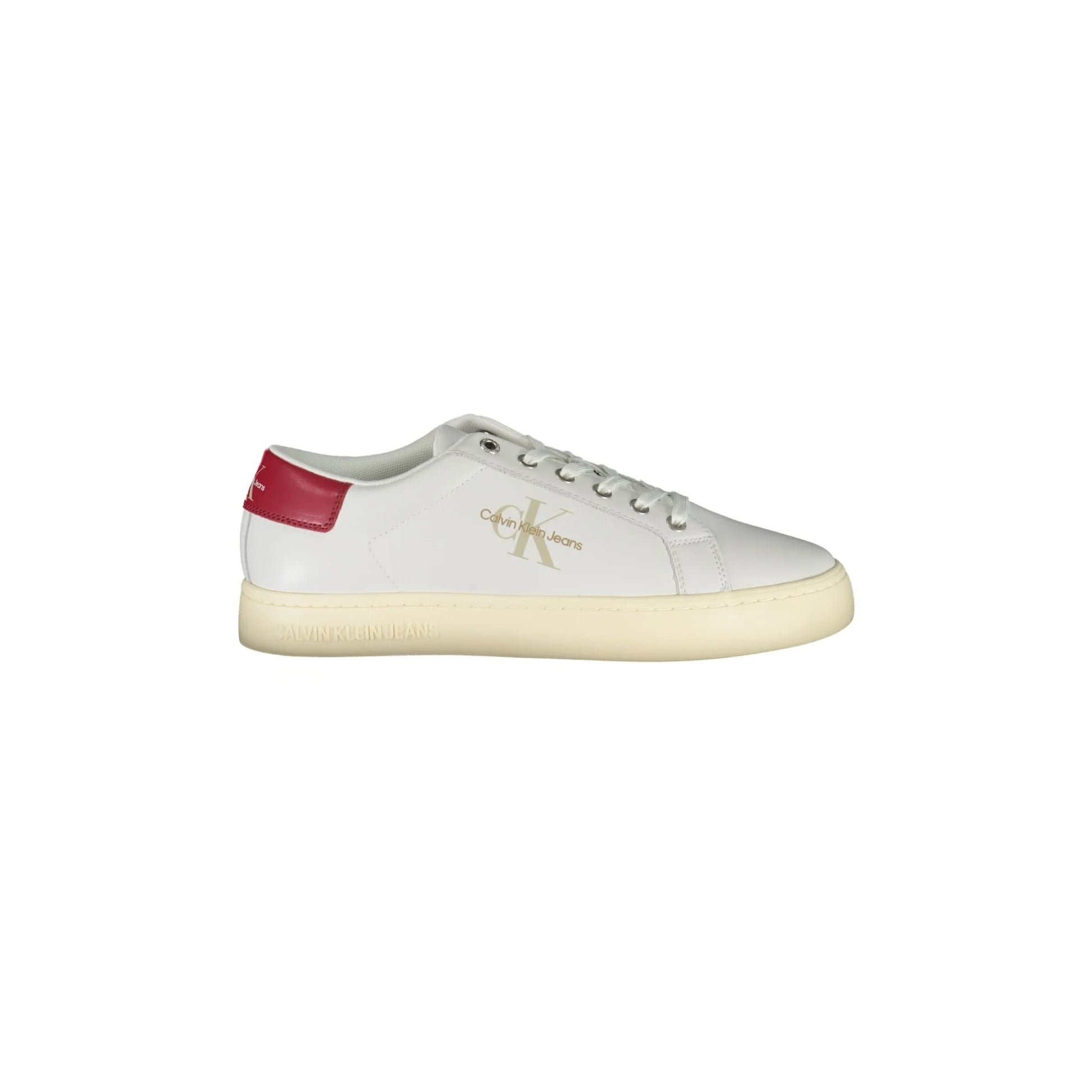 CALVIN KLEIN Scarpe Sportive Uomo Bianche con Dettagli a Contrasto Sneakers Bianco - foto prodotto