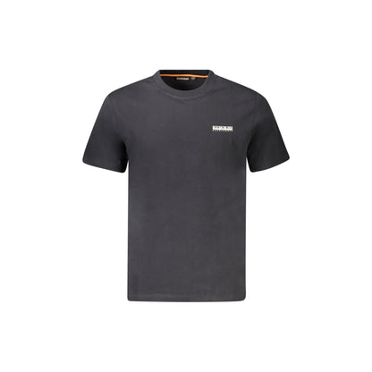 Napapijri T-Shirt Uomo Maniche Corte Girocollo Cotone Responsabile Logo Nero - foto prodotto
