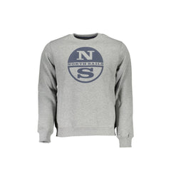 North Sails Sweatshirt Herren Grau Rundhals mit Druck