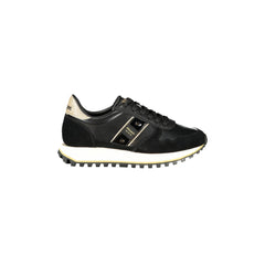 BLAUER Sneakers til kvinder i sort med snørebånd og detaljer i guld