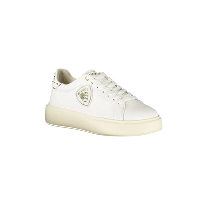 Blauer Sneakers donna bianco