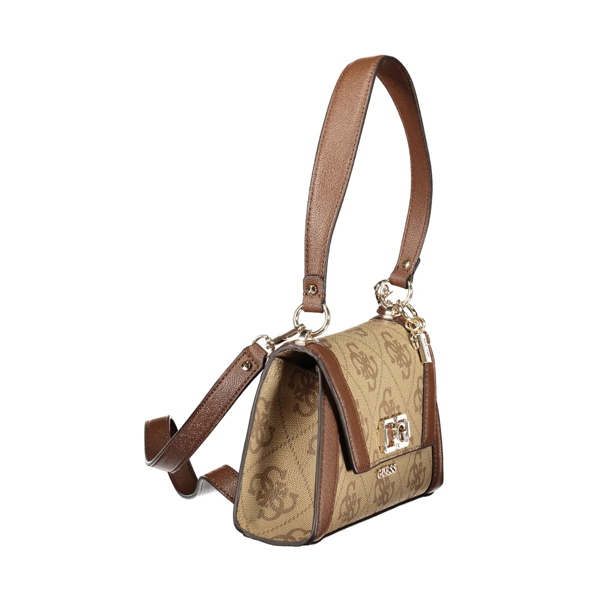 Guess Jeans Borsa a Tracolla Donna Marroni Stampa Logo Borse - vista 3