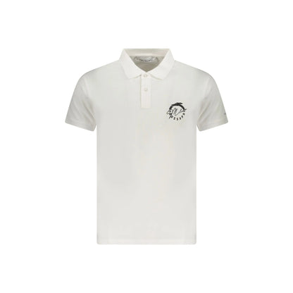 Trussardi Polo Maniche Corte Uomo Bianca Stampa Logo Bianco - foto prodotto