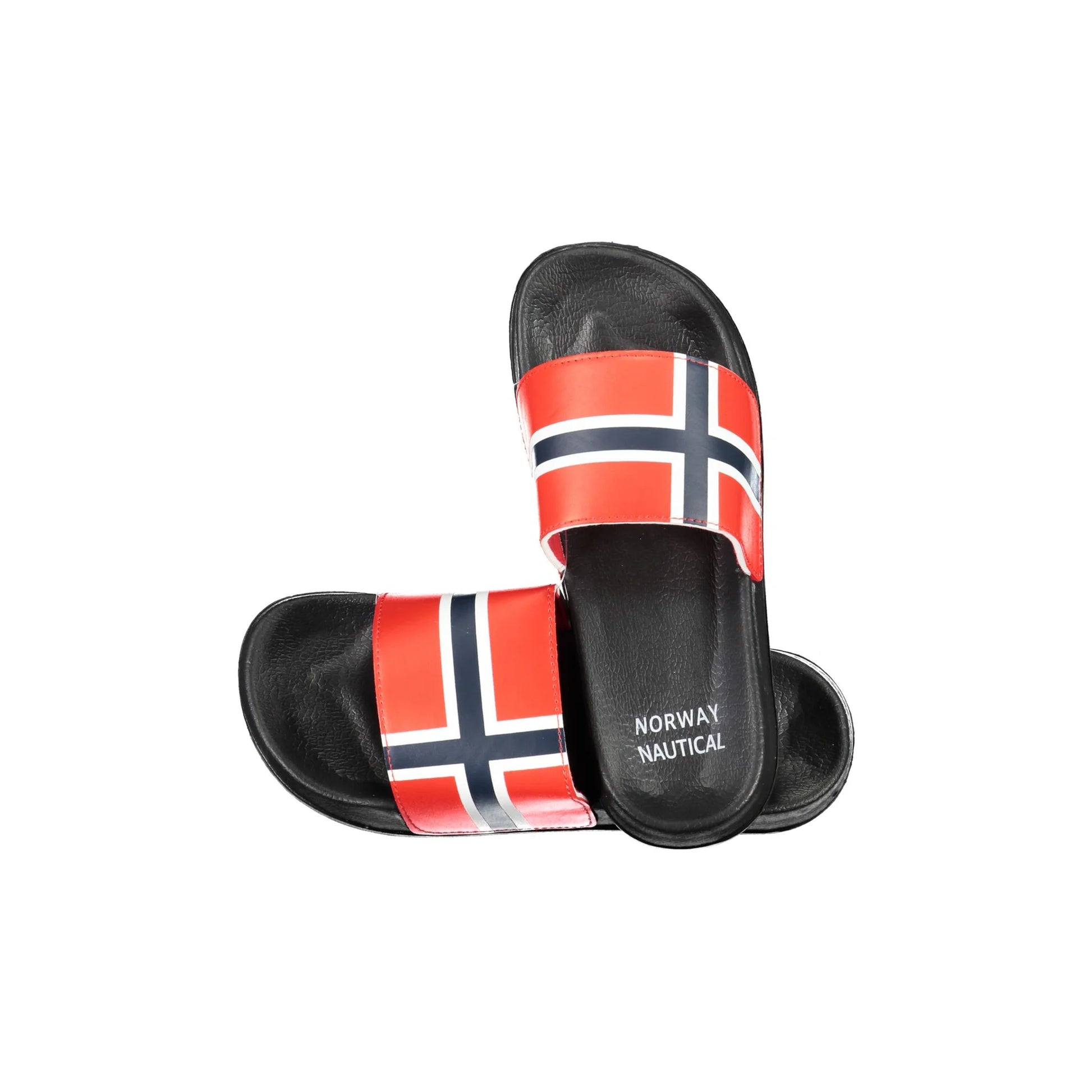 NORWAY Ciabatte Uomo Nere con Dettagli a Contrasto e Logo Norway 1963 Nero - foto prodotto