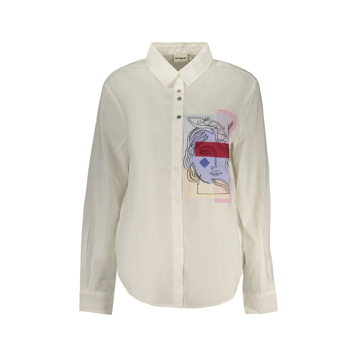 DESIGUAL CAMICIA MANICHE LUNGHE DONNA BIANCO