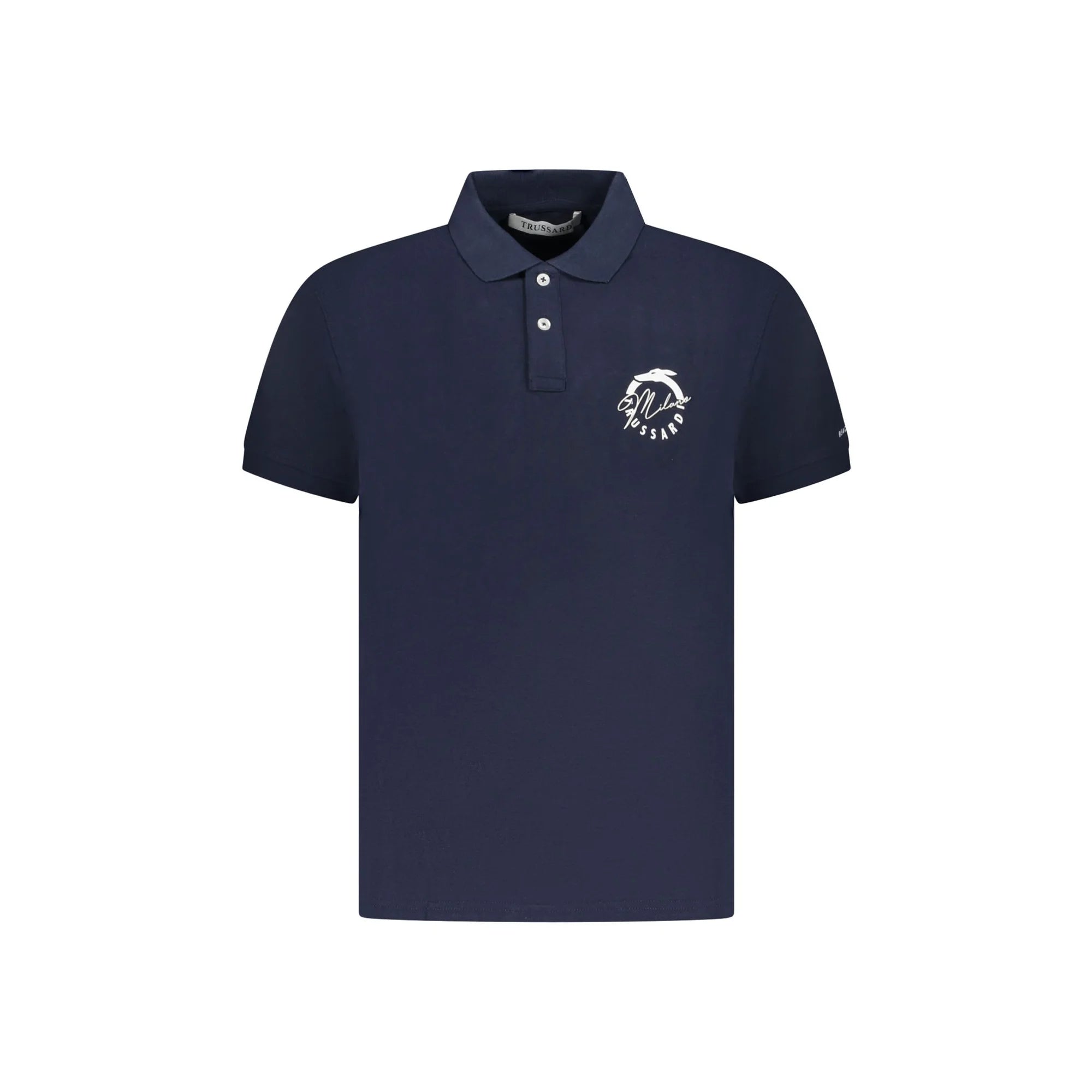 Trussardi Polo Maniche Corte Uomo Blu Stampa Logo - foto prodotto