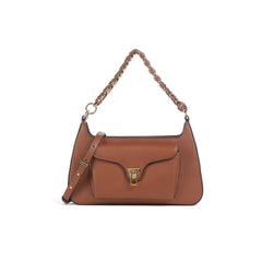 COCCINELLE Sac à Épaule Marron, En Cuir Véritable, Beat Generation