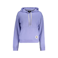 Converse Felpa Maniche Lunghe Donna Viola Logo