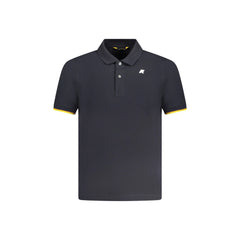 K-Way Polo Maniche Corte Uomo Blu Dettagli a Contrasto Logo