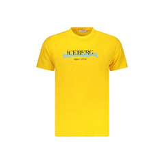 Iceberg T-Shirt Manches Courtes Homme Jaune Imprimé Logo