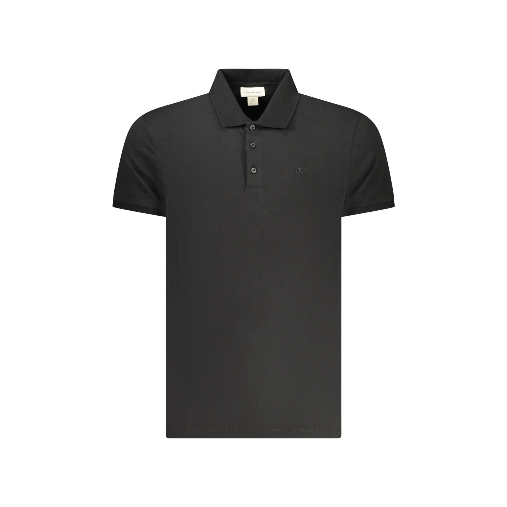CALVIN KLEIN POLO MANICHE CORTE UOMO NERO