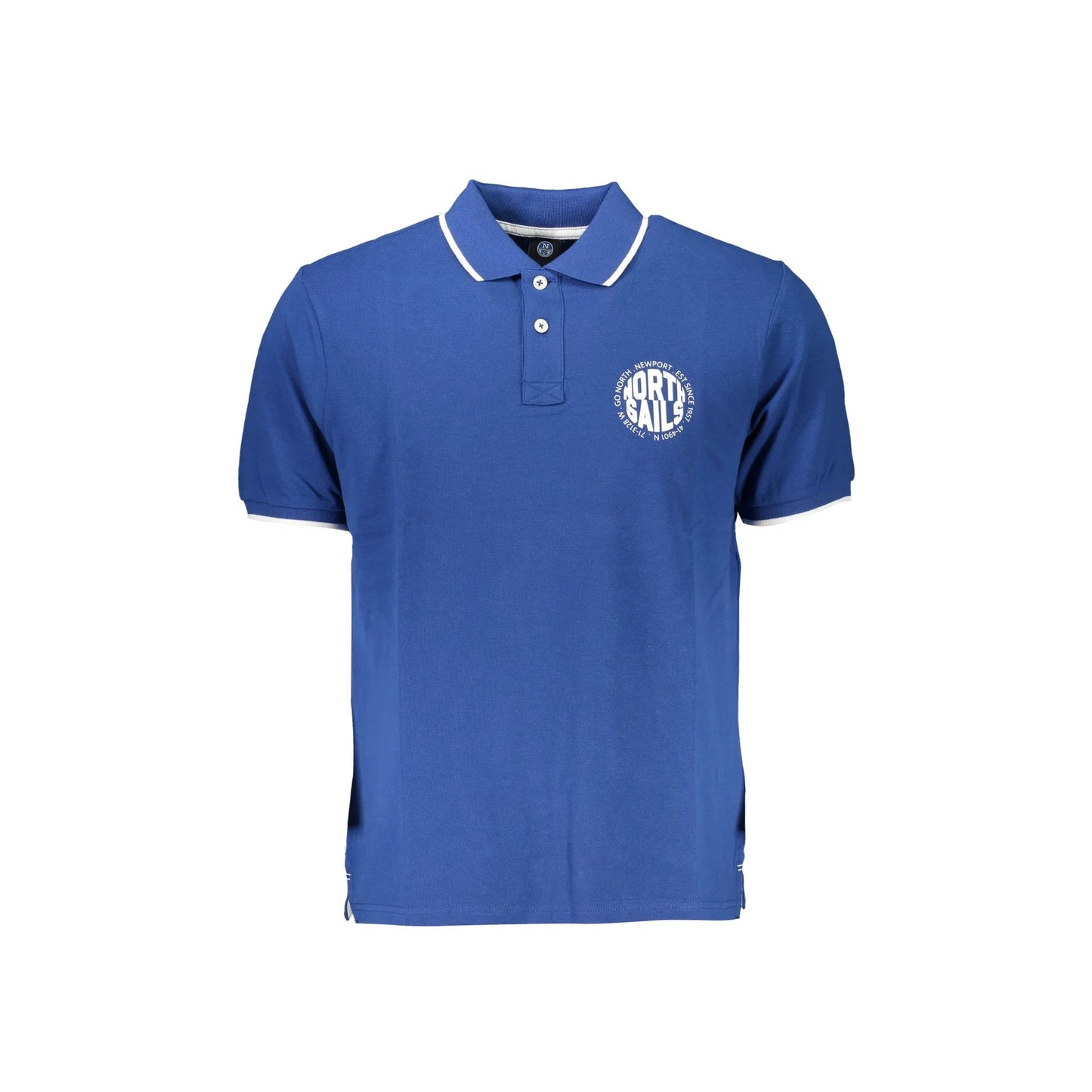 North Sails Polo Maniche Corte Uomo Blu Stampa Logo - foto prodotto