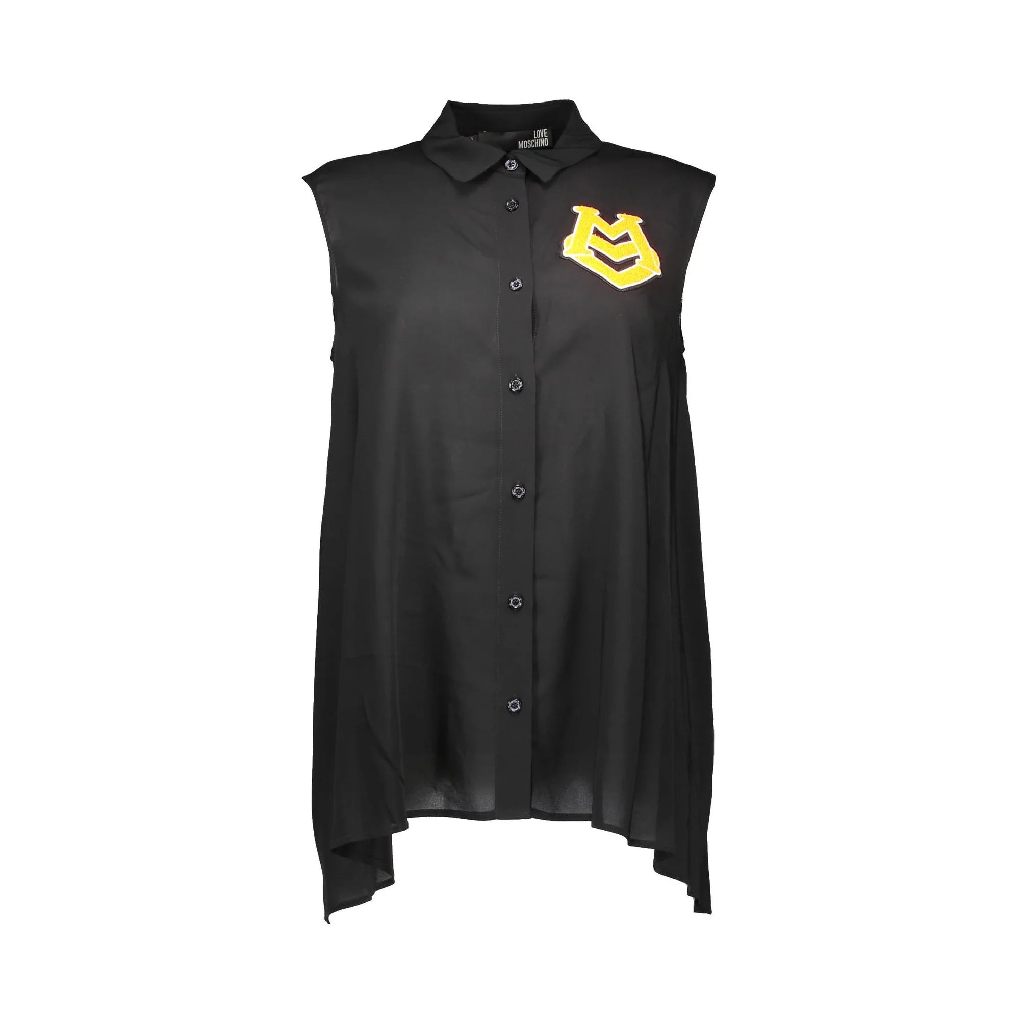 LOVE MOSCHINO CAMICIA SENZA MANICHE DONNA NERO