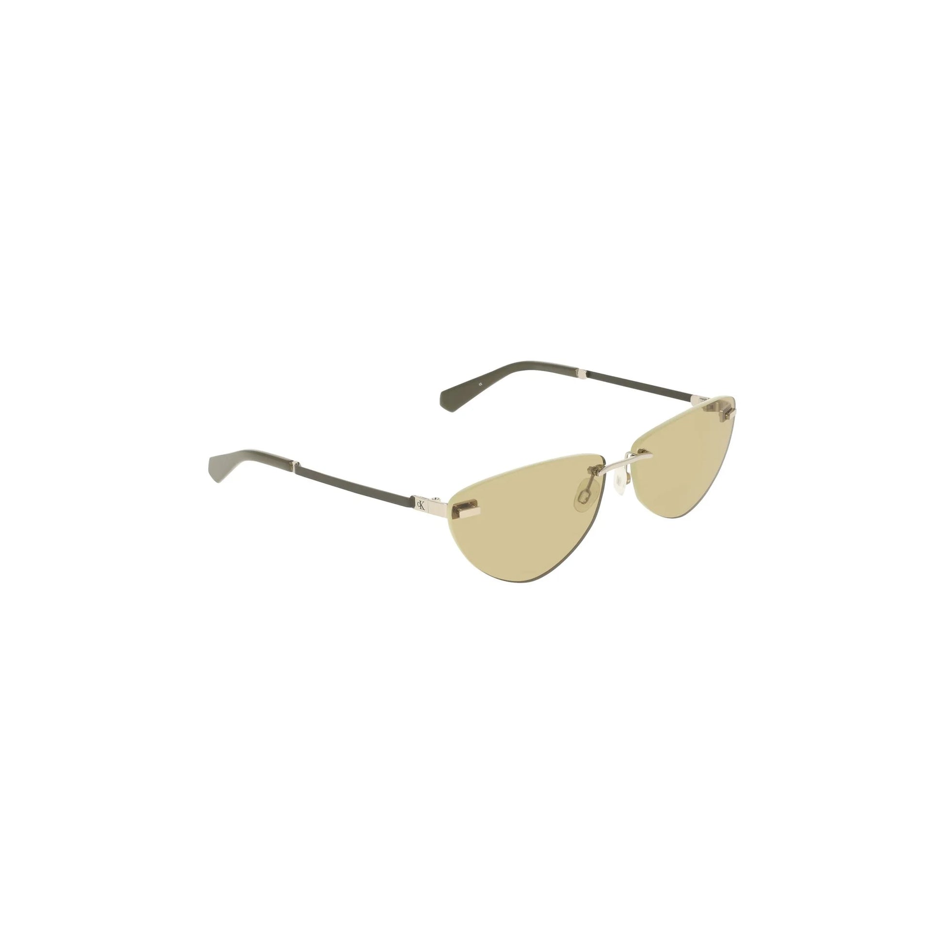 Calvin Klein Occhiali da Sole Donna Verde Lente a Goccia Logo - vista 3
