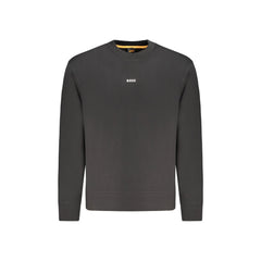 Boss Felpa Maniche Lunghe Uomo Nera Stampa Logo