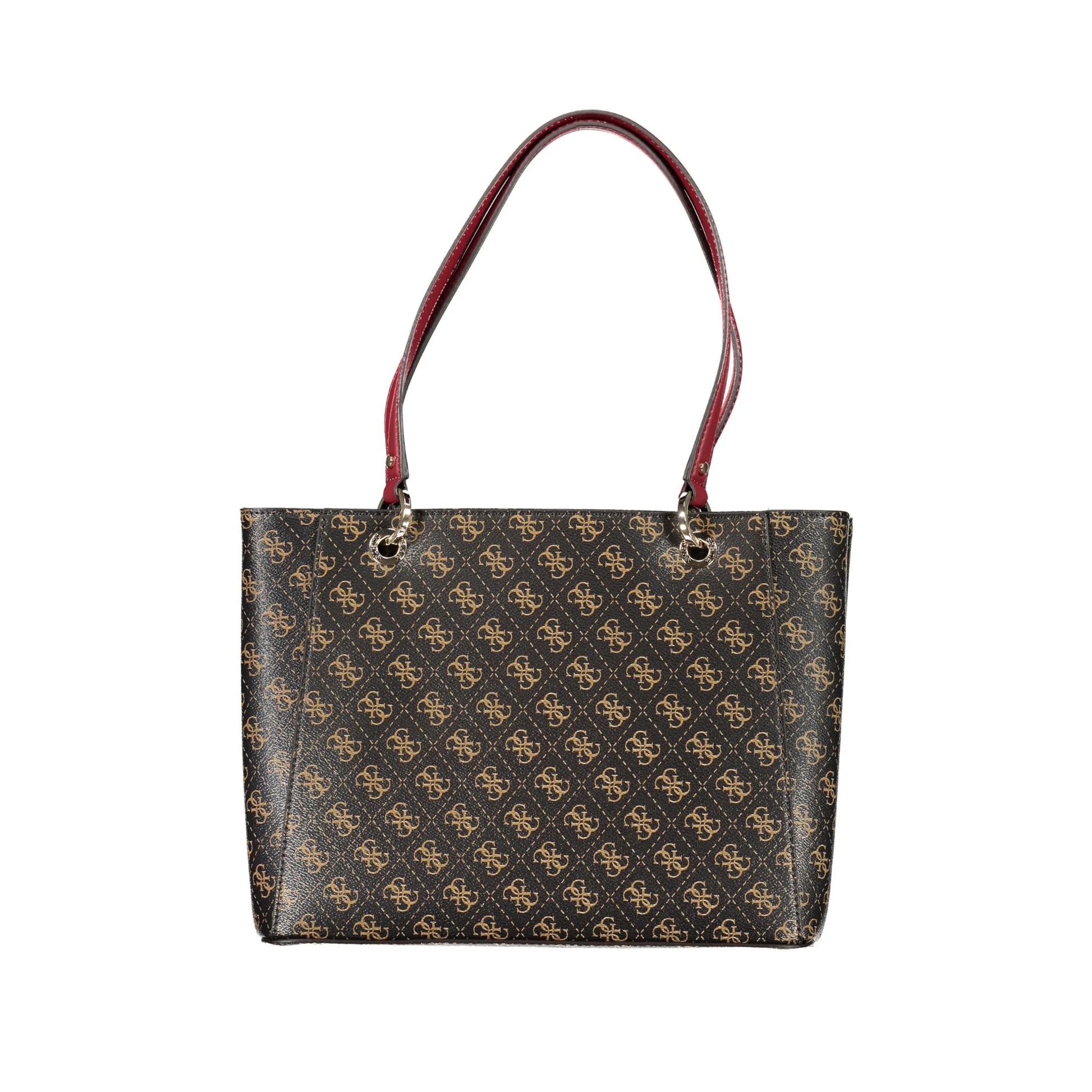 GUESS JEANS Borsa Donna Noelle Marrone a Spalla con Dettagli a Contrasto Borse - vista 2