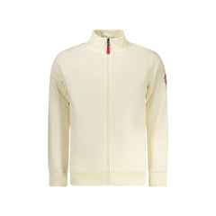 Norway 1963 Felpa Uomo Bianca con Zip Felpata Applicazione Logo