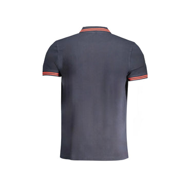Cavalli Class Polo Uomo Blu Maniche Corte Cotone Ricamo Logo - vista 2
