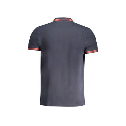 Cavalli Class Polo Uomo Blu Maniche Corte Cotone Ricamo Logo - vista 2