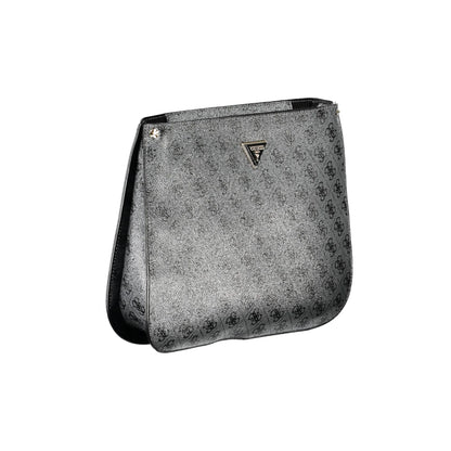 Guess Jeans Borsa a Tracolla Donna Nera Chiusura con Zip Logo Borse nero - vista 3