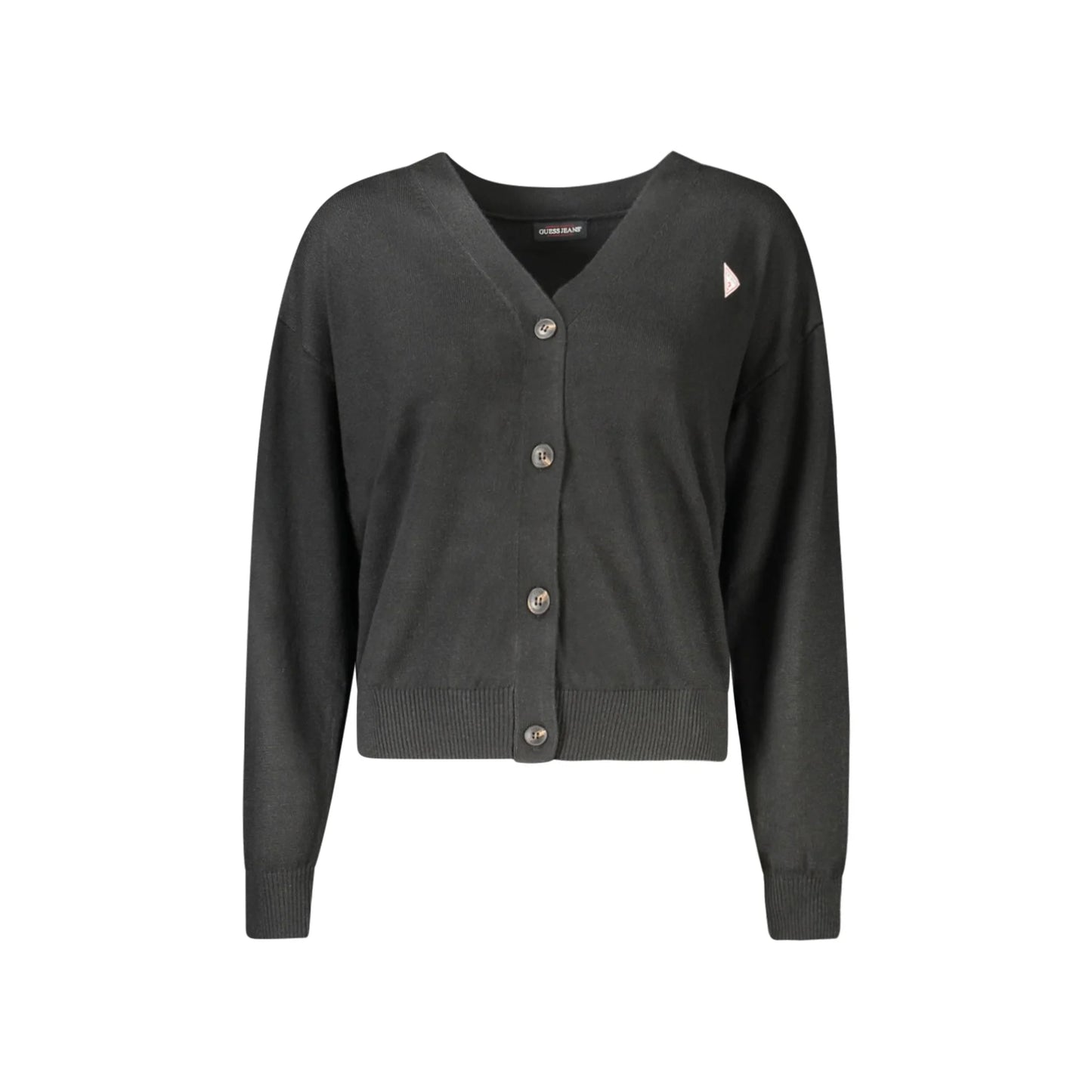 Guess Jeans Maglia Cardigan Donna Nero Logo Maglie - foto prodotto