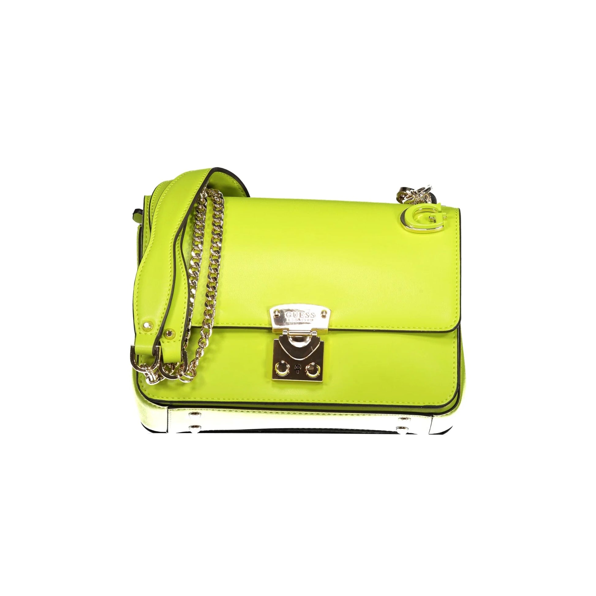 GUESS JEANS Borsa Donna Verde Eliette a Tracolla con Catena e Scomparti Multipli Borse - foto prodotto